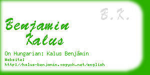 benjamin kalus business card